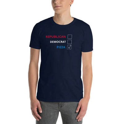 I Vote Pizza Unisex T-Shirt CRZYTEE