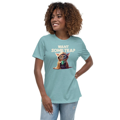 Want Some Tea Womens T-Shirt CRZYTEE