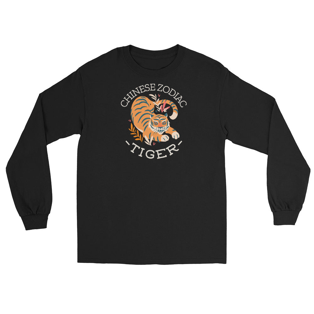 Chinese Zodiac Tiger Long Sleeve T- Shirt