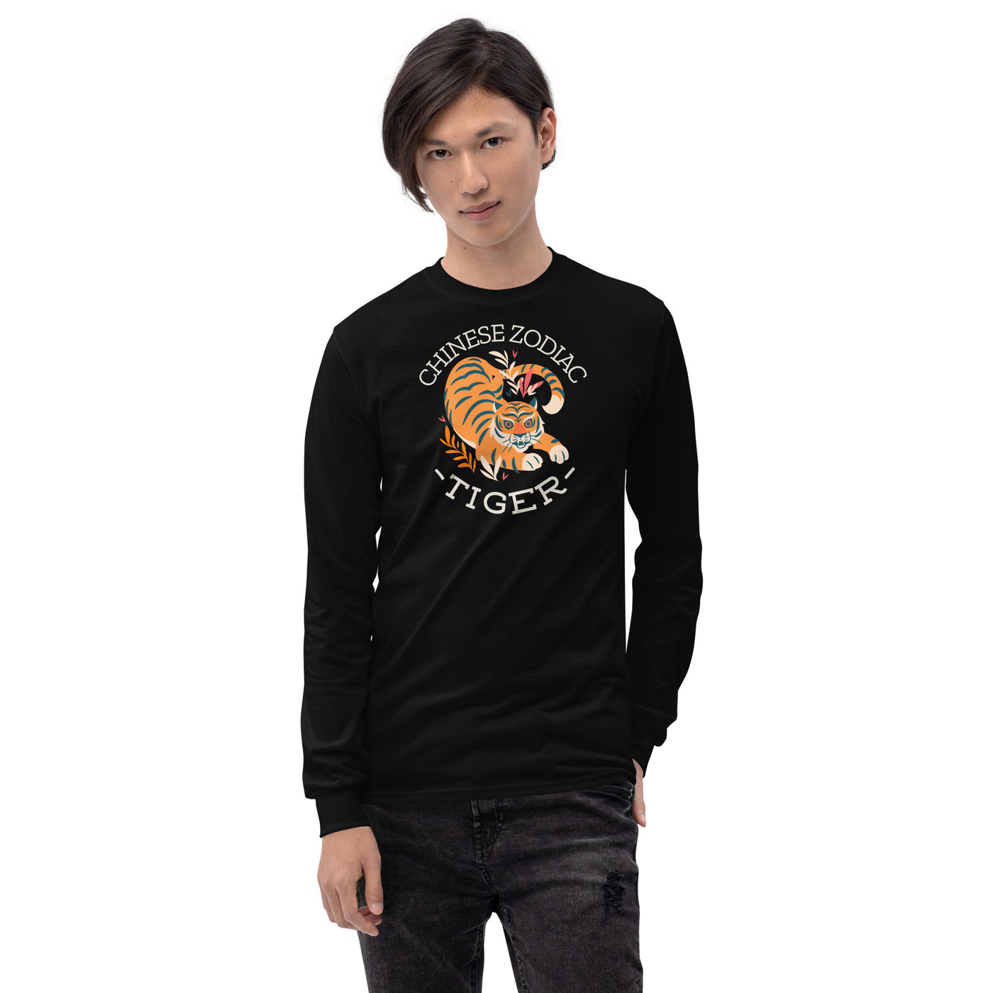 Chinese Zodiac Tiger Long Sleeve T- Shirt